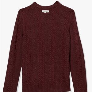 Goodthreads Men's Supersoft Long-Sleeve Cable Knit Crewneck Sweater